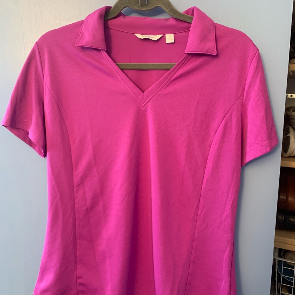 Lady Hagen V-Neck Short Sleeve Golf Polo